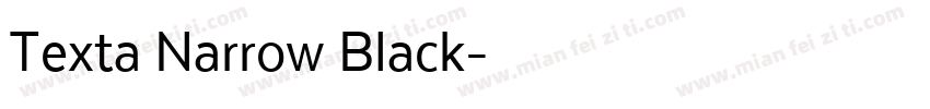 Texta Narrow Black字体转换